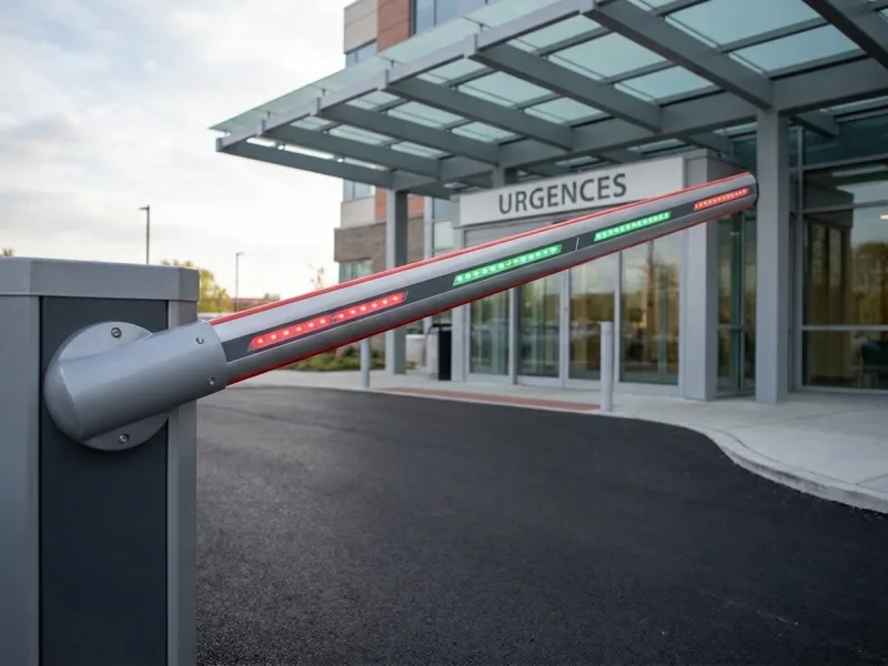 Barrière automatique haut rendement pour site à fort trafic installée par FDM 35