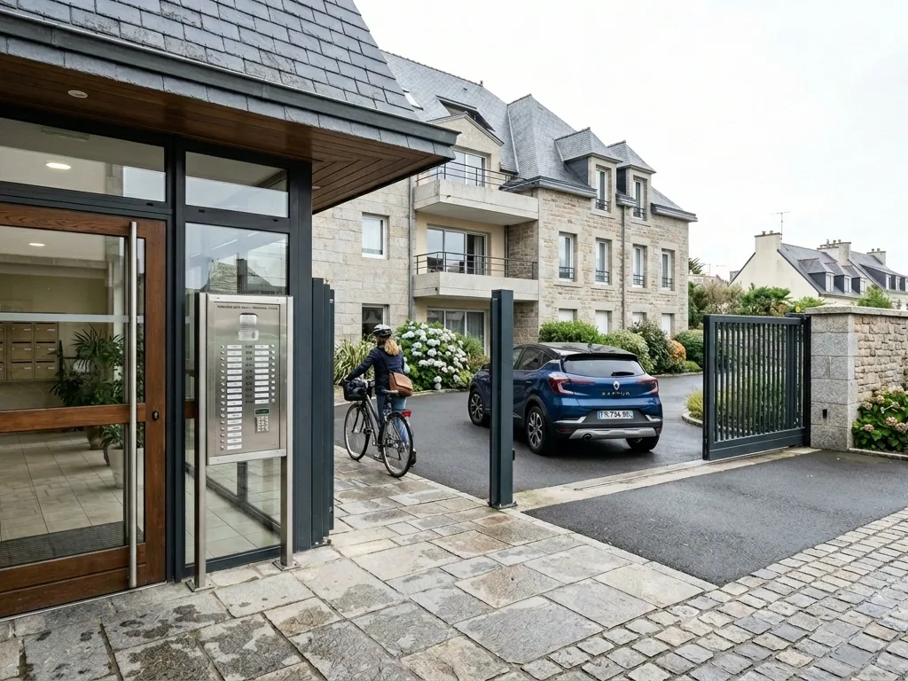 Installation de fermeture automatique pour copropriété par FDM 35 à Montauban-de-Bretagne