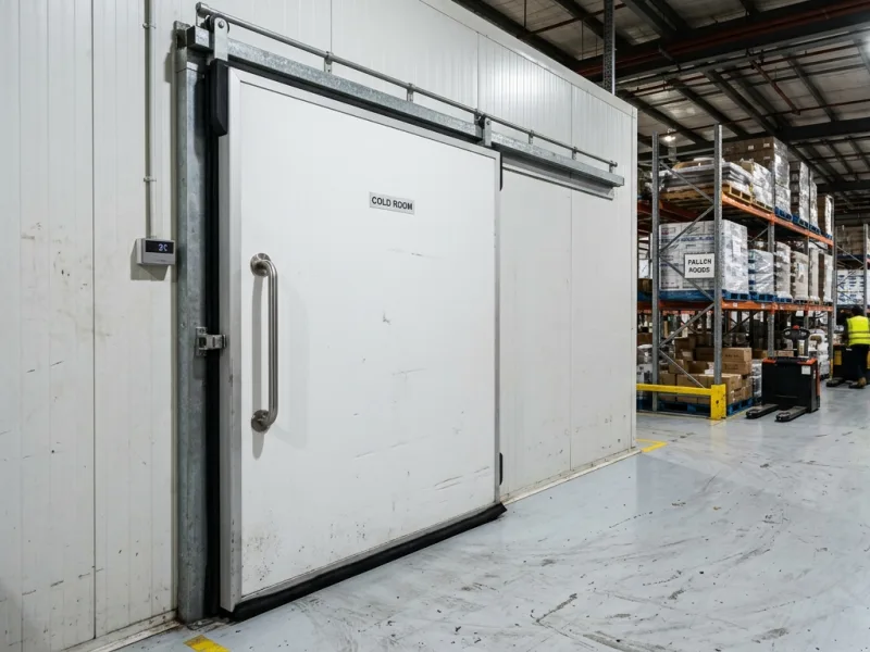 Porte isotherme installée par FDM 35 pour un site agroalimentaire
